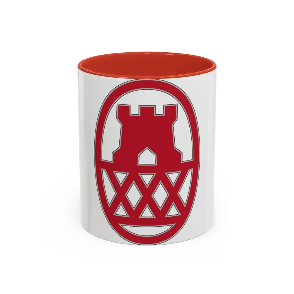 130 Maneuver Enhancement Brigade (U.S. Army) Accent Coffee Mug 11oz Red - Go Mug Yourself