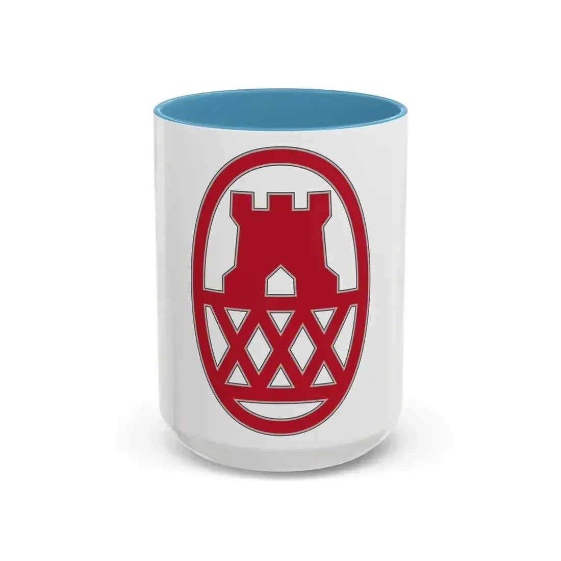 130 Maneuver Enhancement Brigade (U.S. Army) Accent Coffee Mug 15oz Light Blue - Go Mug Yourself