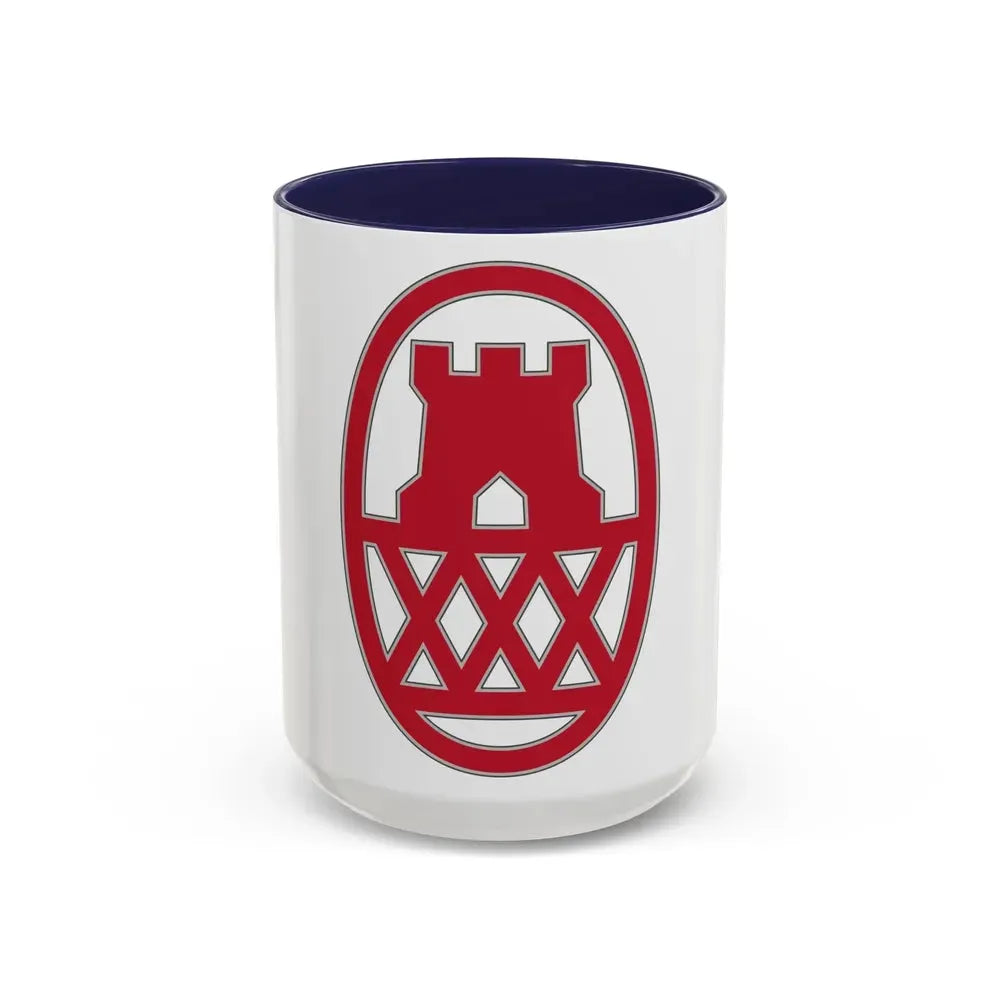 130 Maneuver Enhancement Brigade (U.S. Army) Accent Coffee Mug 15oz Navy - Go Mug Yourself