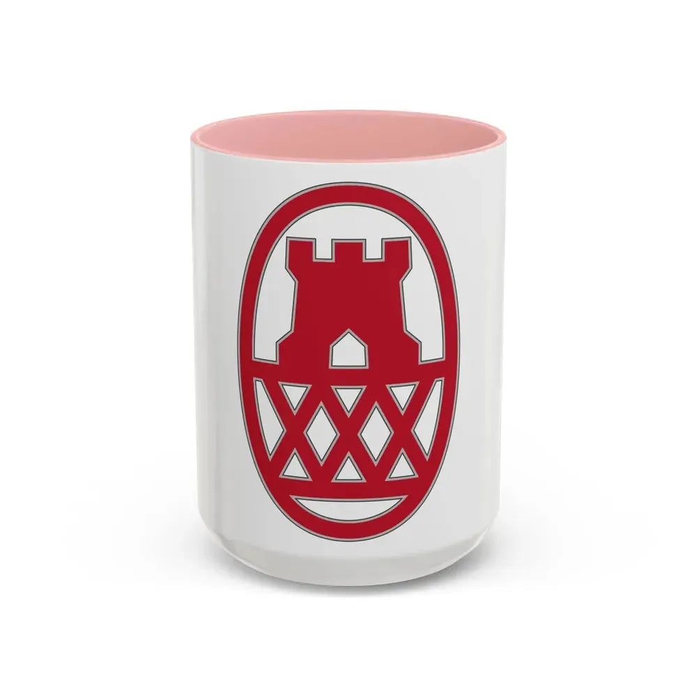 130 Maneuver Enhancement Brigade (U.S. Army) Accent Coffee Mug 15oz Pink - Go Mug Yourself