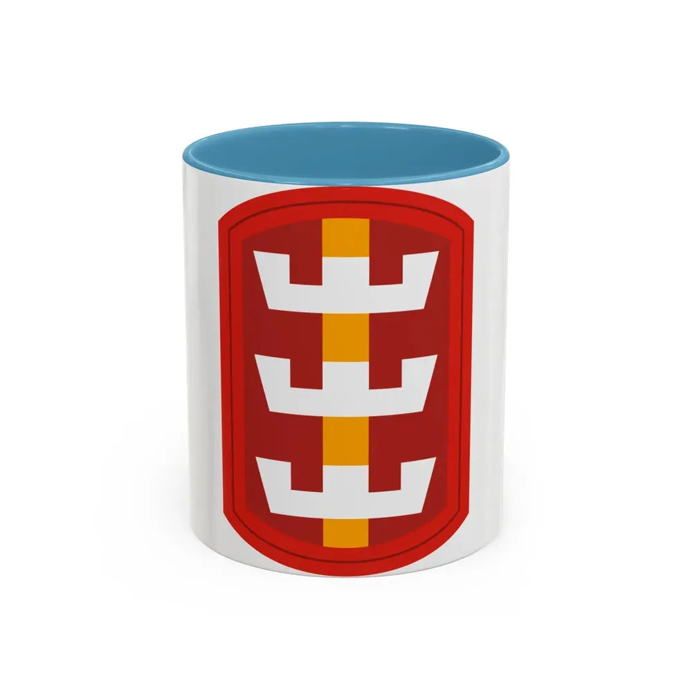 130th Engineer Brigade (U.S. Army) Accent Coffee Mug 11oz Light Blue - Go Mug Yourself
