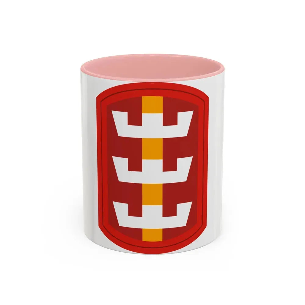 130th Engineer Brigade (U.S. Army) Accent Coffee Mug 11oz Pink - Go Mug Yourself