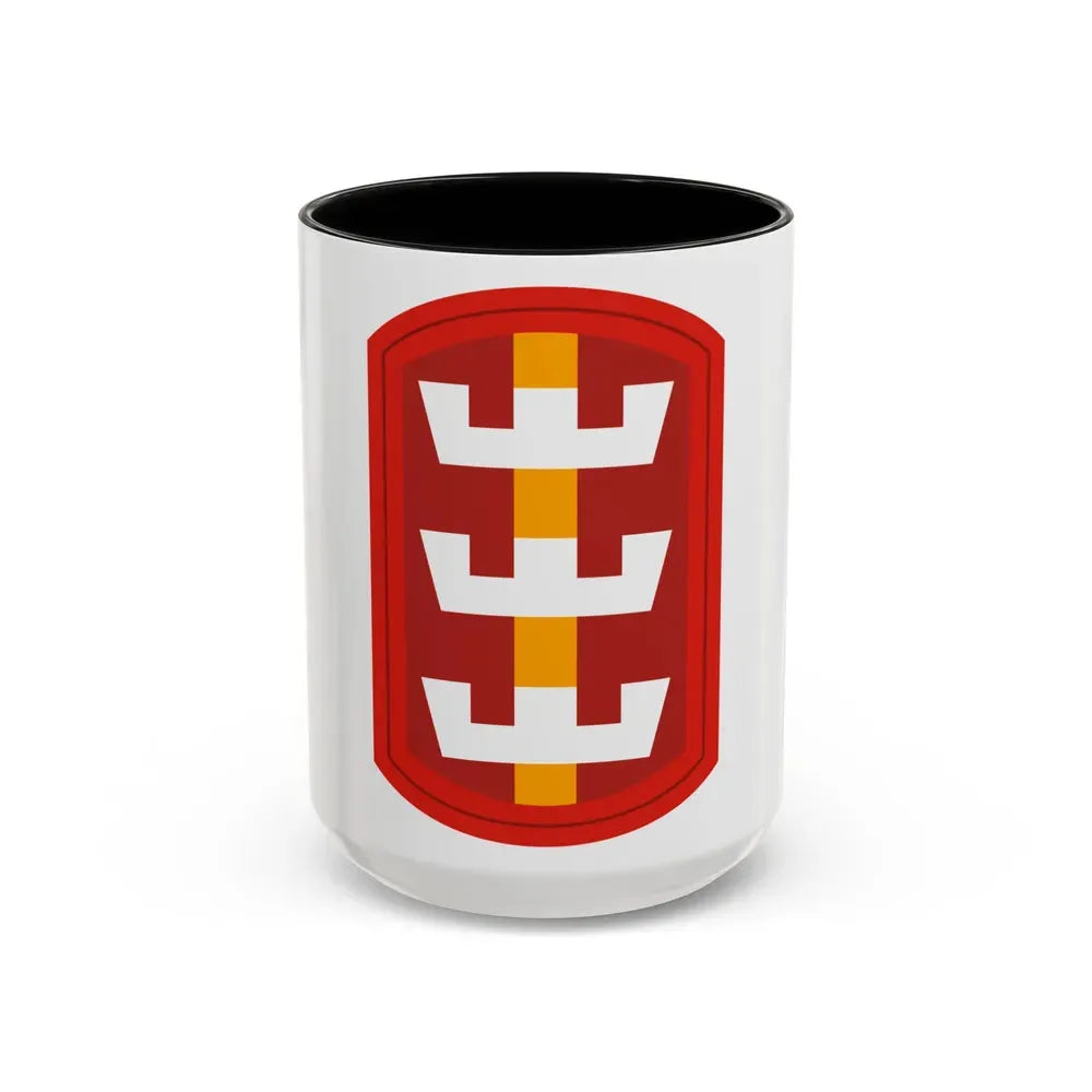 130th Engineer Brigade (U.S. Army) Accent Coffee Mug 15oz Black - Go Mug Yourself