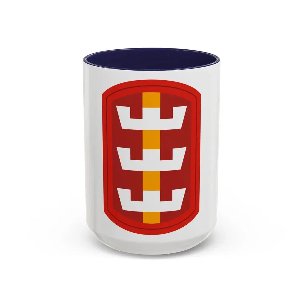 130th Engineer Brigade (U.S. Army) Accent Coffee Mug 15oz Navy - Go Mug Yourself