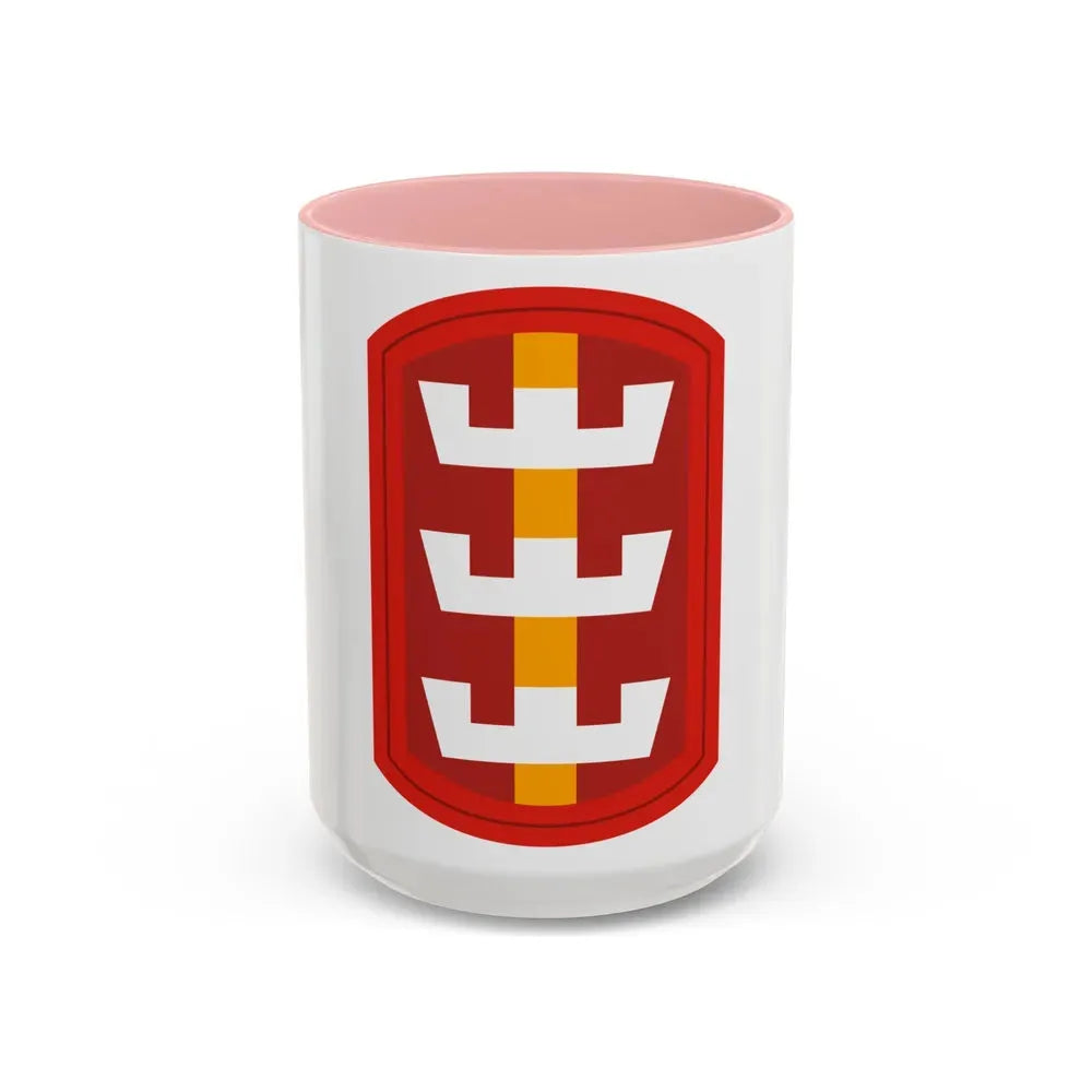 130th Engineer Brigade (U.S. Army) Accent Coffee Mug 15oz Pink - Go Mug Yourself