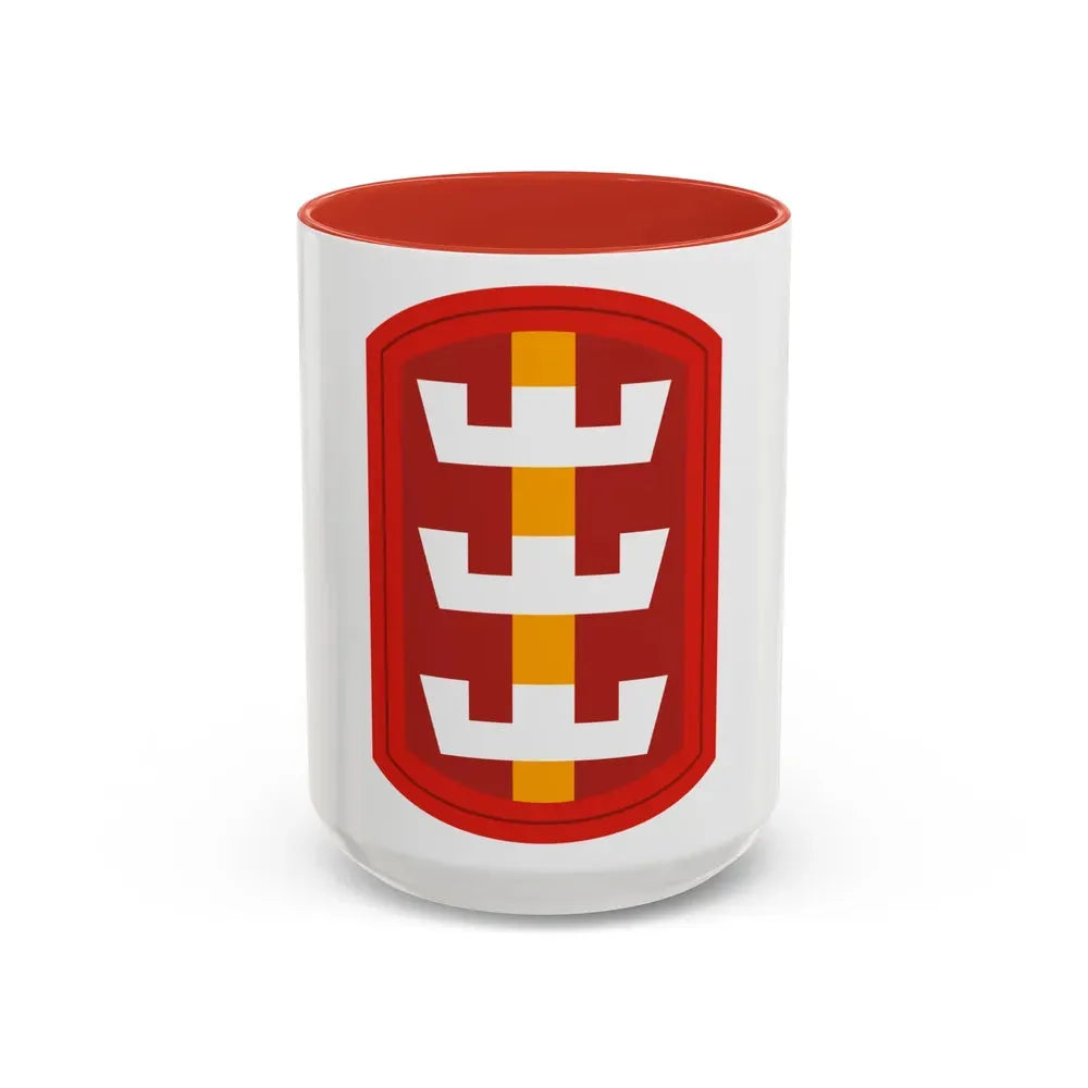 130th Engineer Brigade (U.S. Army) Accent Coffee Mug 15oz Red - Go Mug Yourself