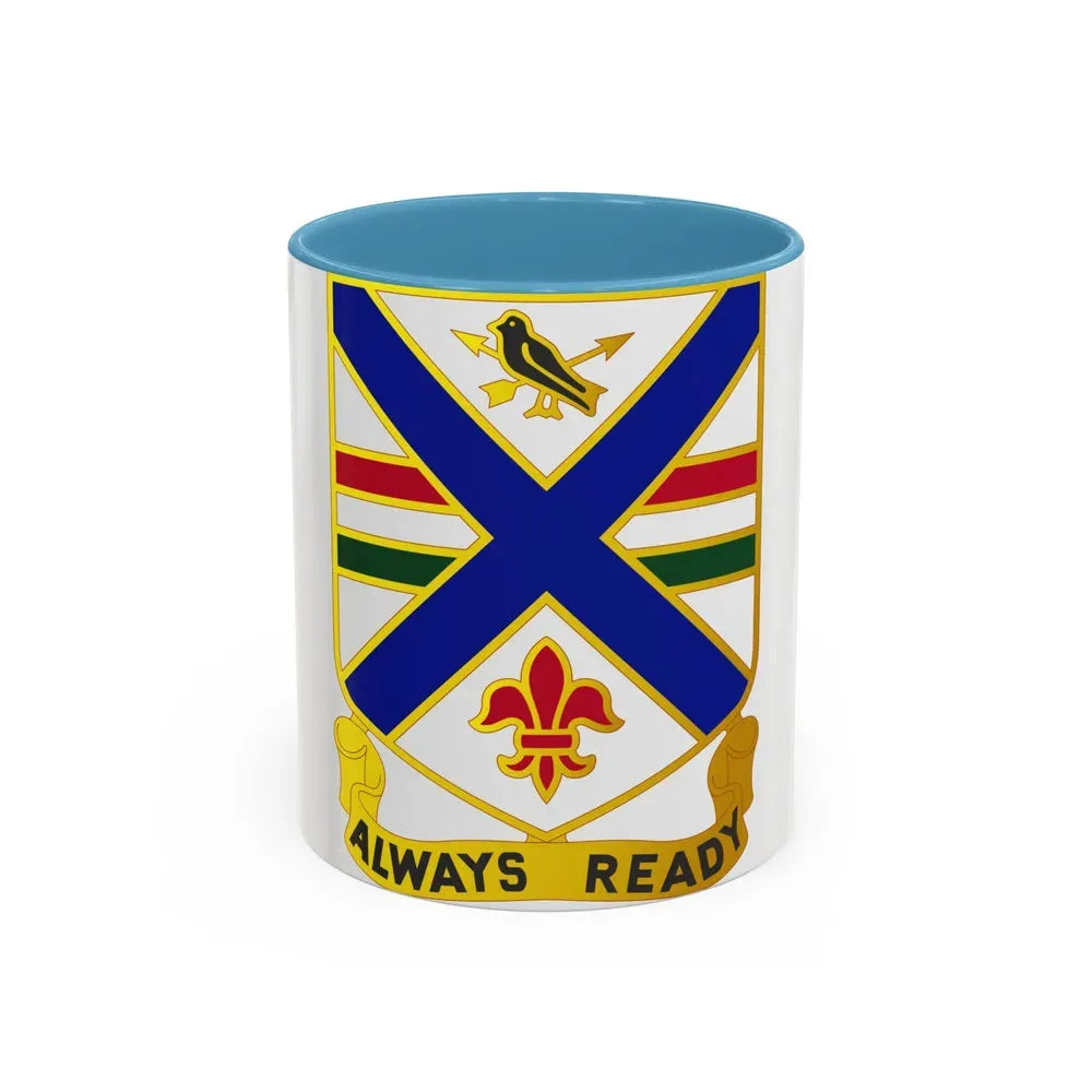 130th Infantry Regiment (U.S. Army) Accent Coffee Mug 11oz Light Blue - Go Mug Yourself