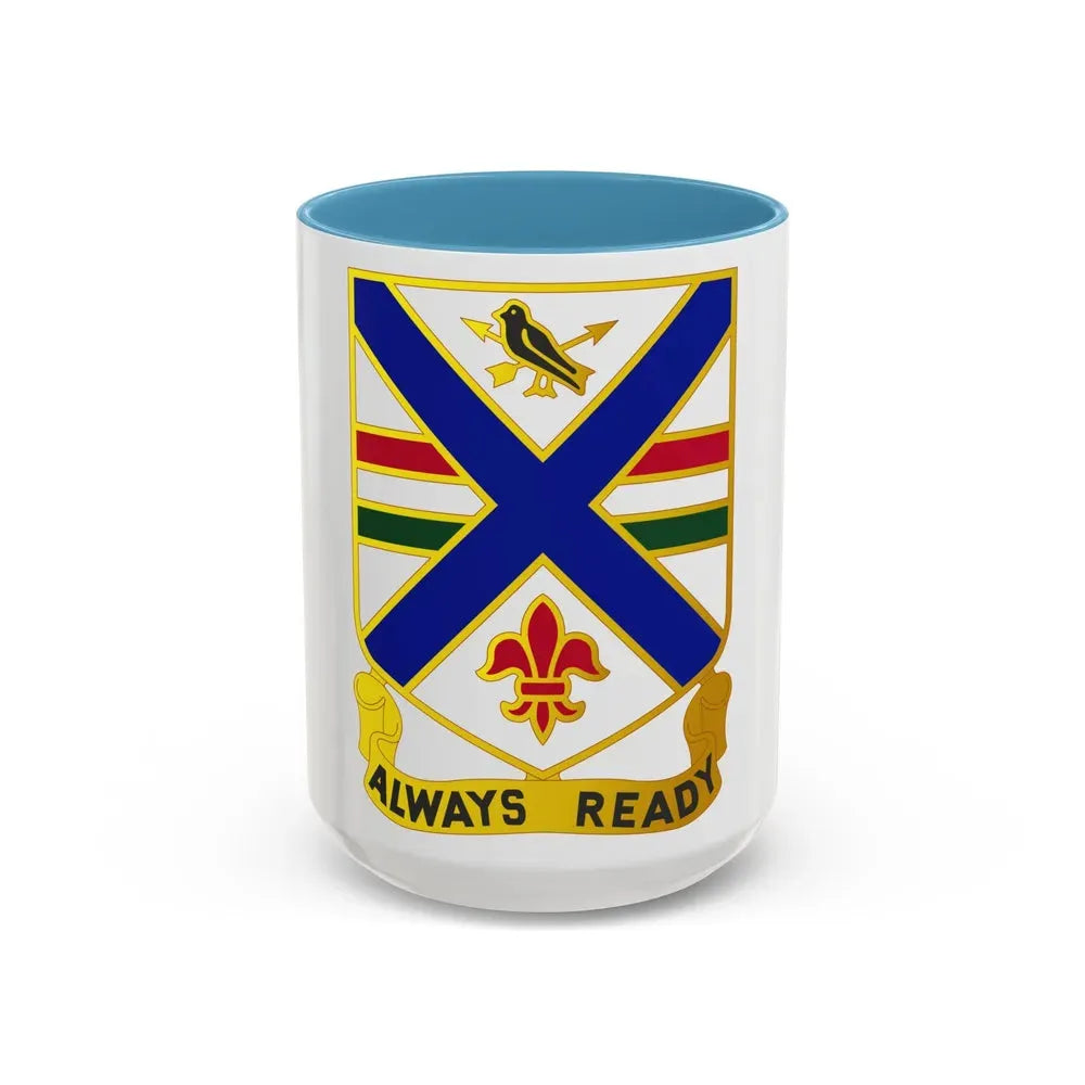 130th Infantry Regiment (U.S. Army) Accent Coffee Mug 15oz Light Blue - Go Mug Yourself