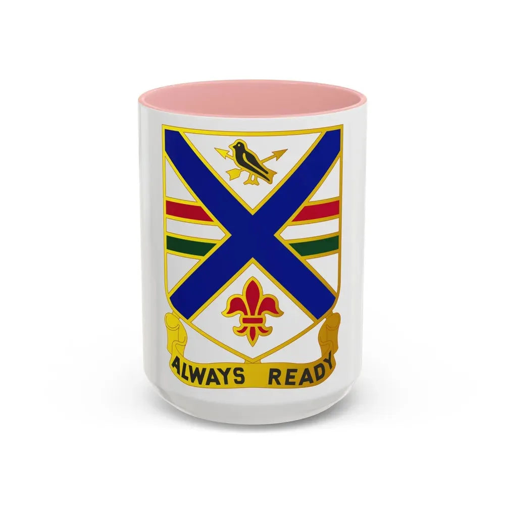 130th Infantry Regiment (U.S. Army) Accent Coffee Mug 15oz Pink - Go Mug Yourself