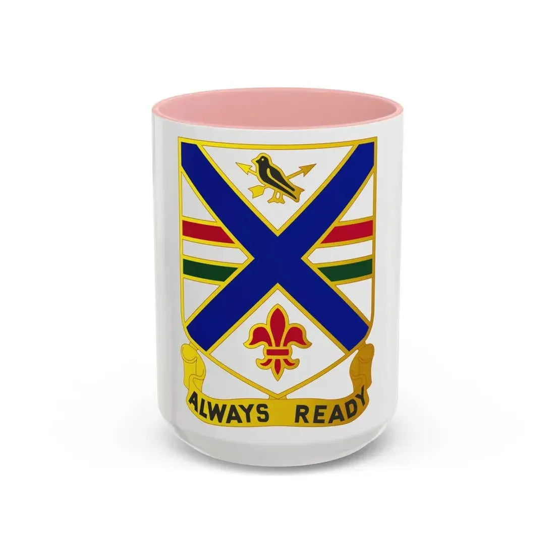 130th Infantry Regiment (U.S. Army) Accent Coffee Mug 15oz Pink - Go Mug Yourself
