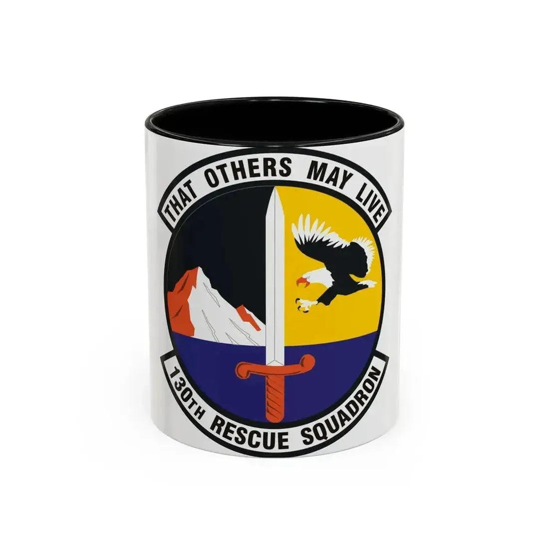 130th Rescue Squadron (U.S. Air Force) Accent Coffee Mug 11oz Black - Go Mug Yourself