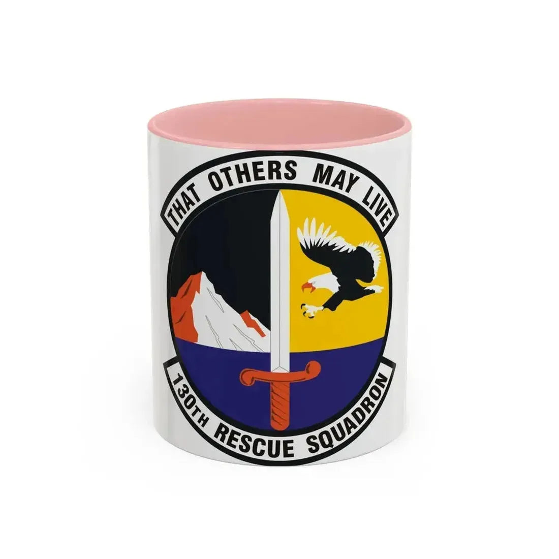 130th Rescue Squadron (U.S. Air Force) Accent Coffee Mug 11oz Pink - Go Mug Yourself