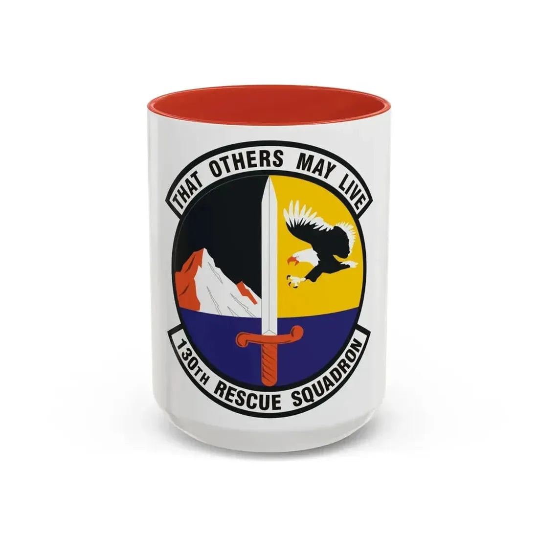 130th Rescue Squadron (U.S. Air Force) Accent Coffee Mug 15oz Red - Go Mug Yourself