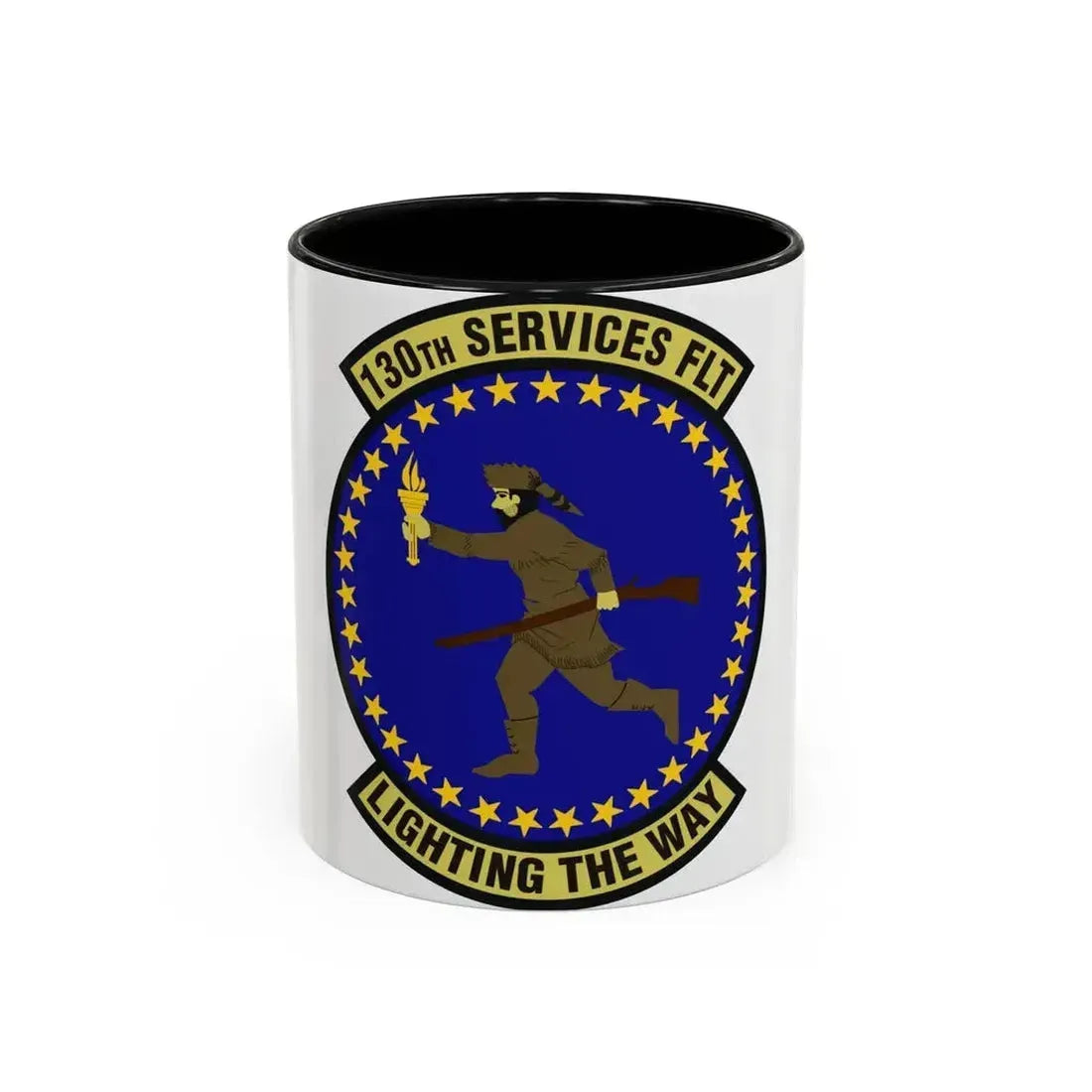 130th Services Flight (U.S. Air Force) Accent Coffee Mug 11oz Black - Go Mug Yourself