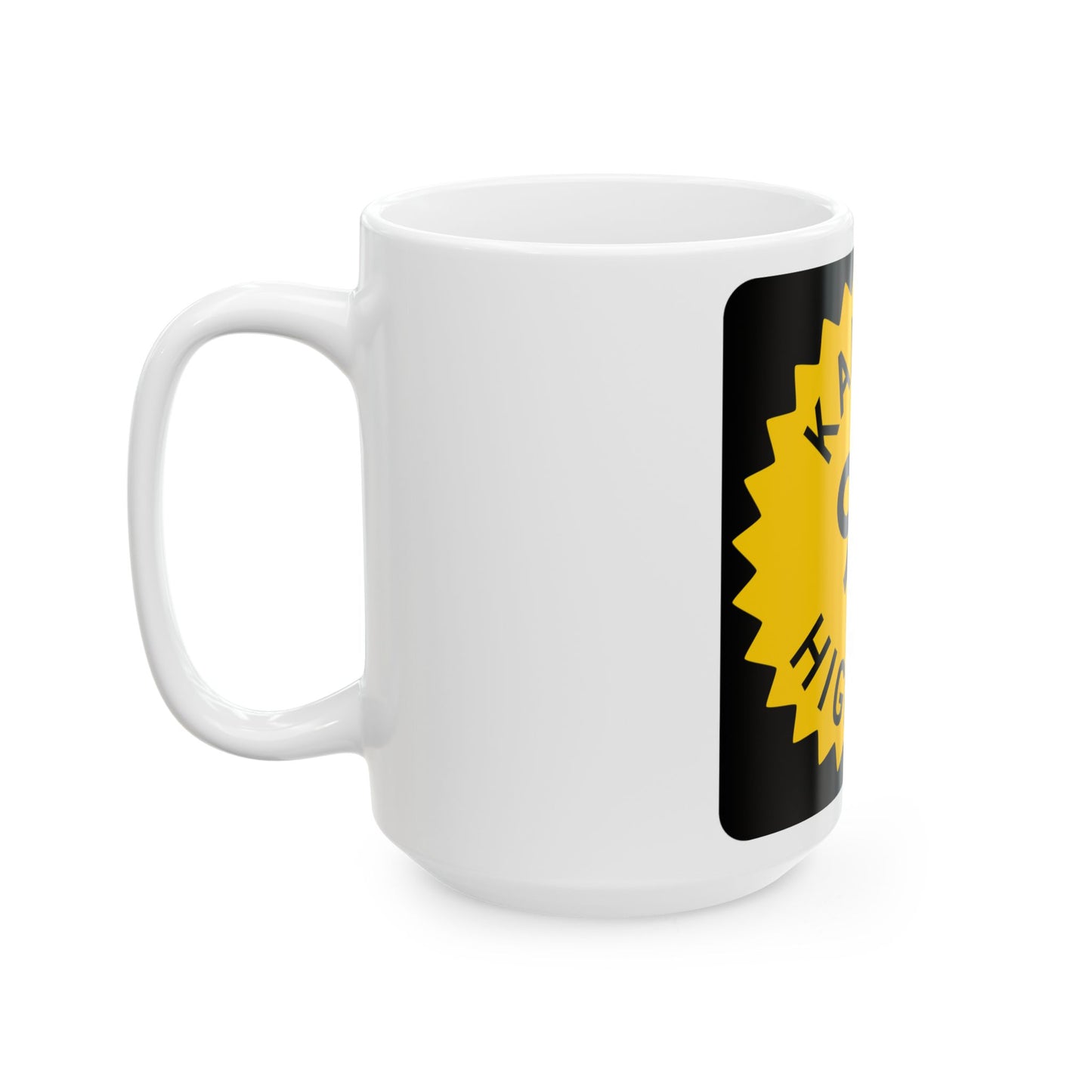 K-97 1948 (Kansas) (Road Sign) White Coffee Mug
