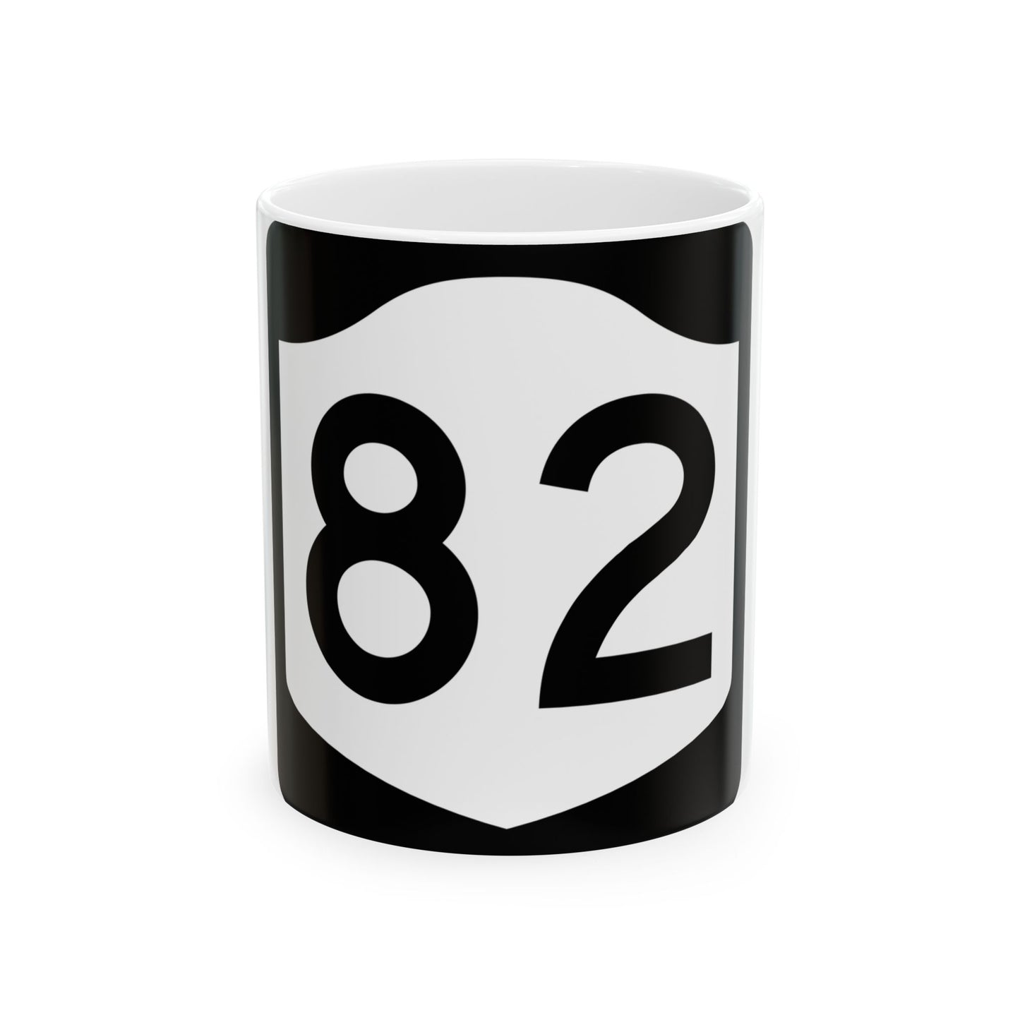 NY-82 (New York) (Road Sign) White Coffee Mug