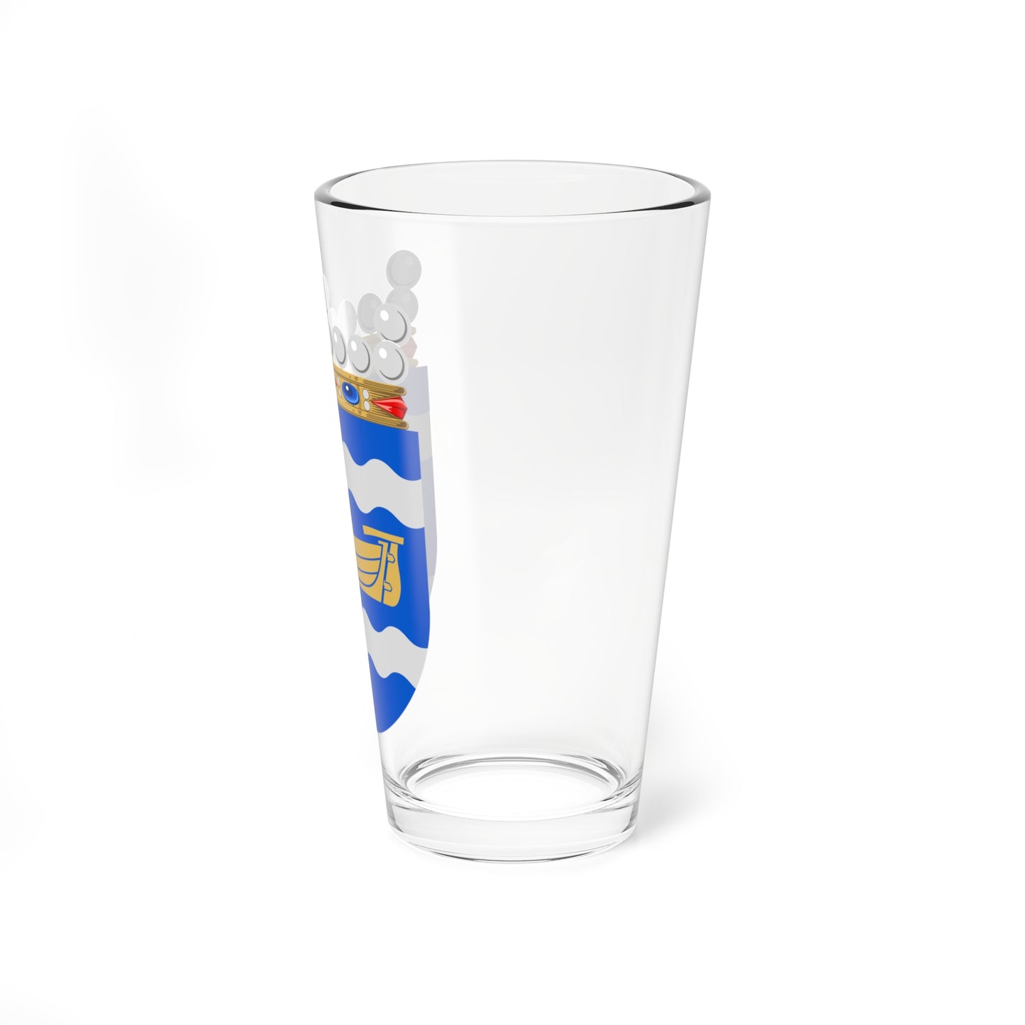 Uudenmaan historiallisen maakunnan vaakuna (Finland) (Coat of Arms) Pint Glass 16oz