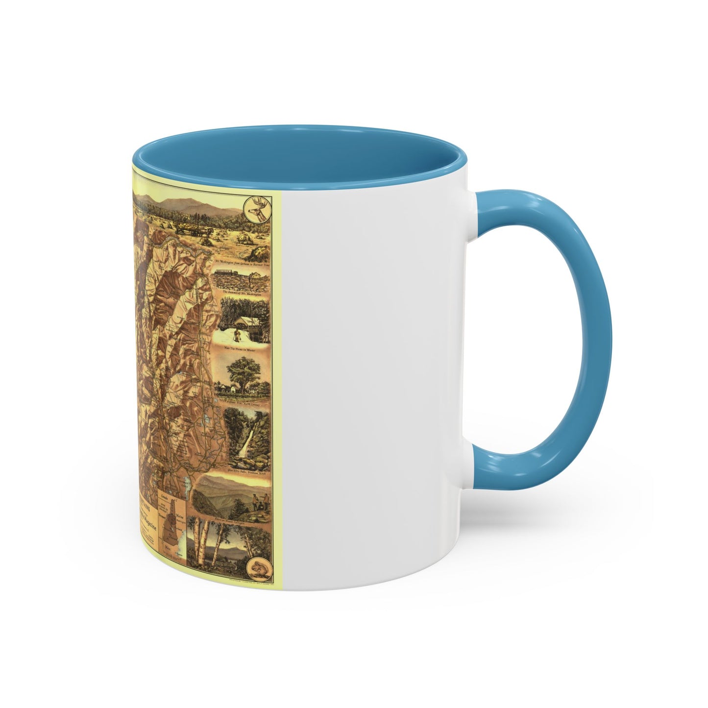 USA - New Hampshire's White Mountains (1937) (Map) Accent Coffee Mug-Go Mug Yourself