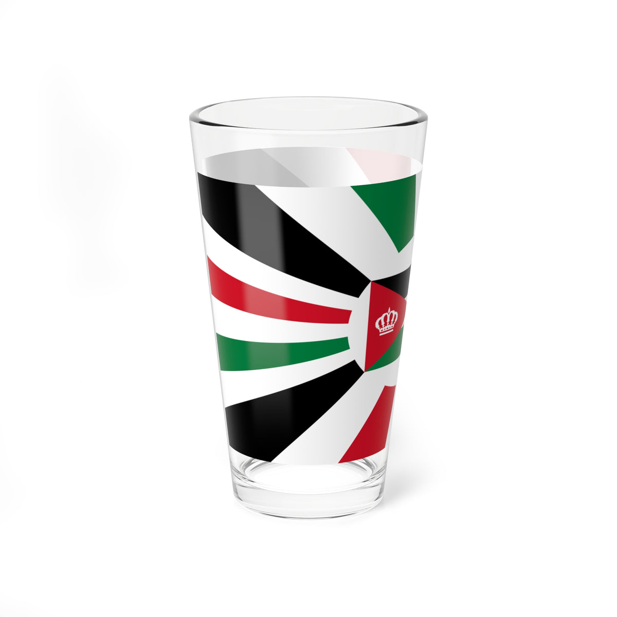 Royal Standard of Jordan white crown (Jordan) Pint Glass 16oz