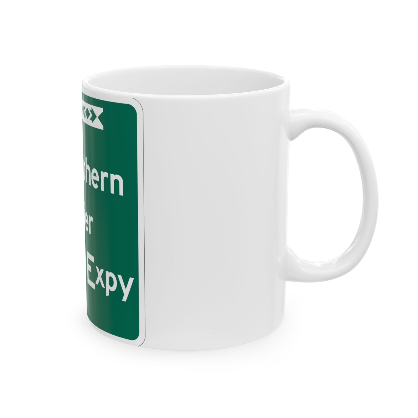 Southern Tier Expressway (New York) (Road Sign) White Coffee Mug
