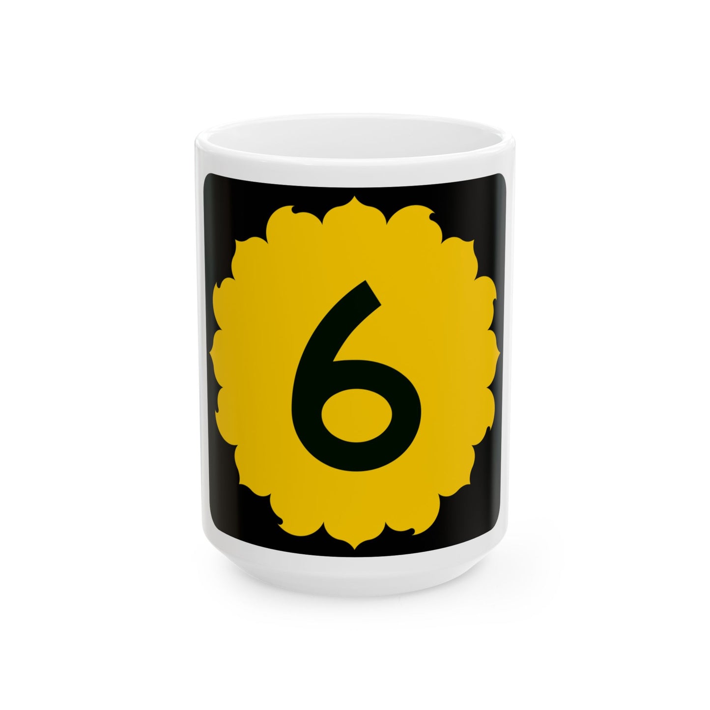 K-6 (Kansas) (Road Sign) White Coffee Mug
