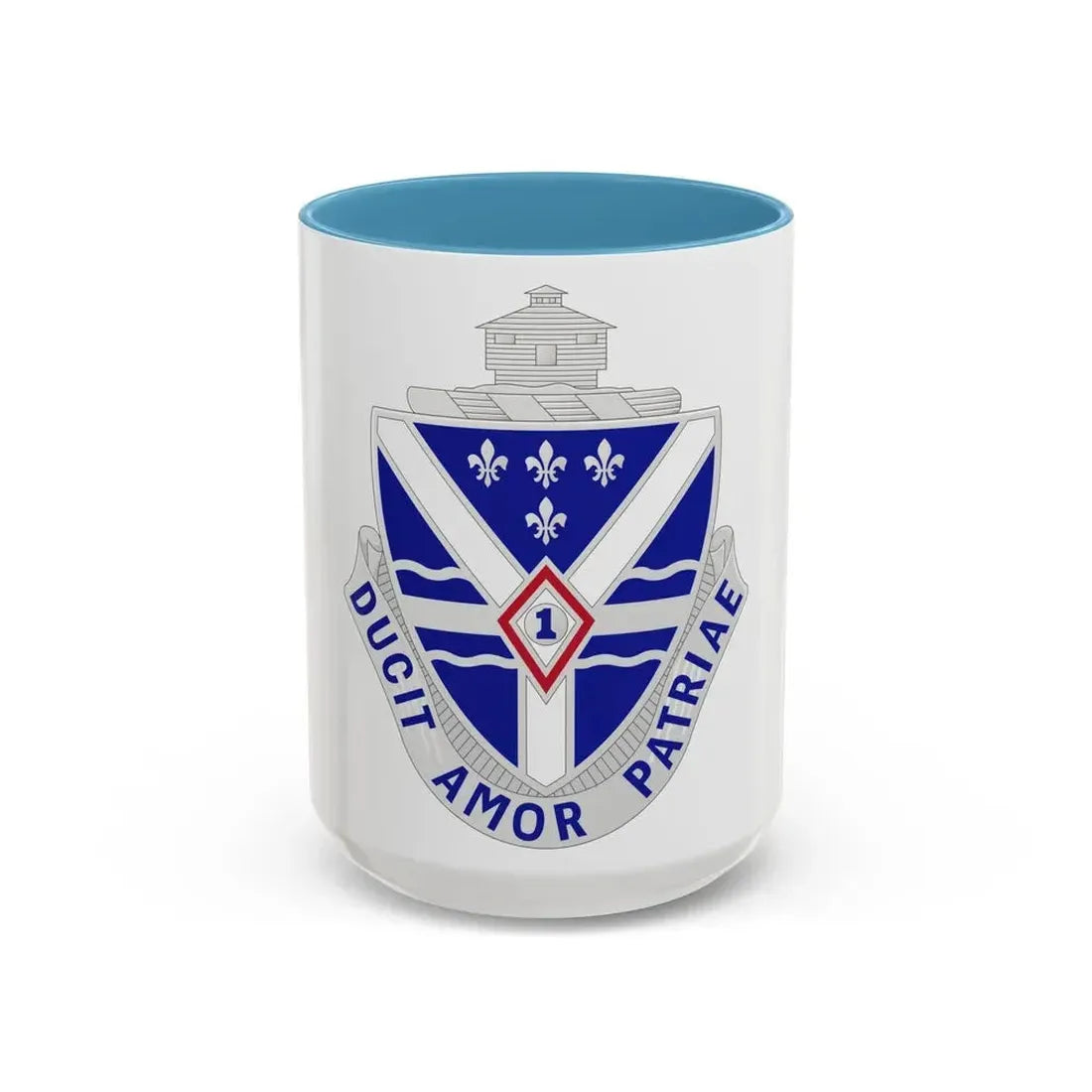 131st Infantry Regiment (U.S. Army) Accent Coffee Mug 15oz Light Blue - Go Mug Yourself