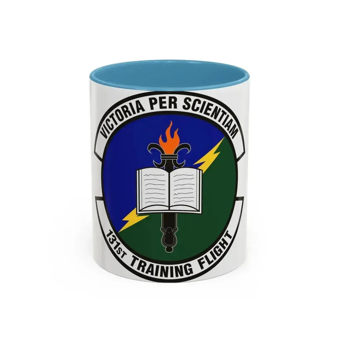 131st Training Flight (U.S. Air Force) Accent Coffee Mug 11oz Light Blue - Go Mug Yourself