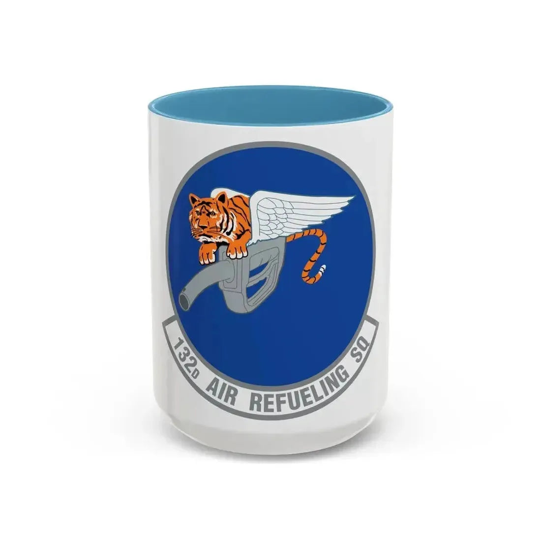 132 Air Refueling Squadron (U.S. Air Force) Accent Coffee Mug 15oz Light Blue - Go Mug Yourself