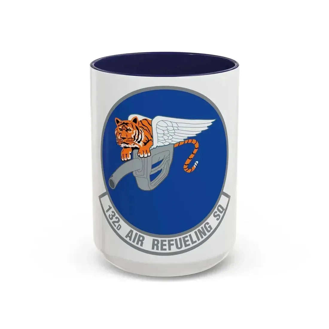 132 Air Refueling Squadron (U.S. Air Force) Accent Coffee Mug 15oz Navy - Go Mug Yourself