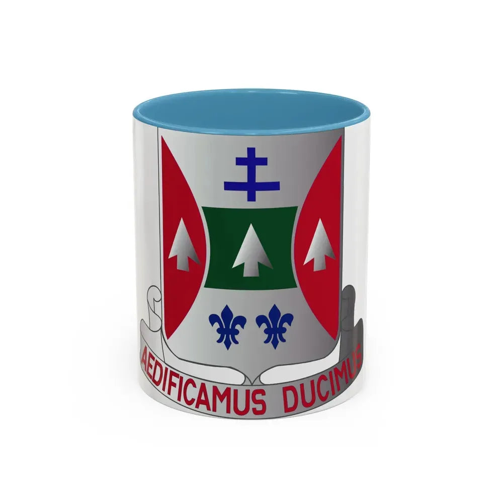 132 Engineer Battalion (U.S. Army) Accent Coffee Mug 11oz Light Blue - Go Mug Yourself