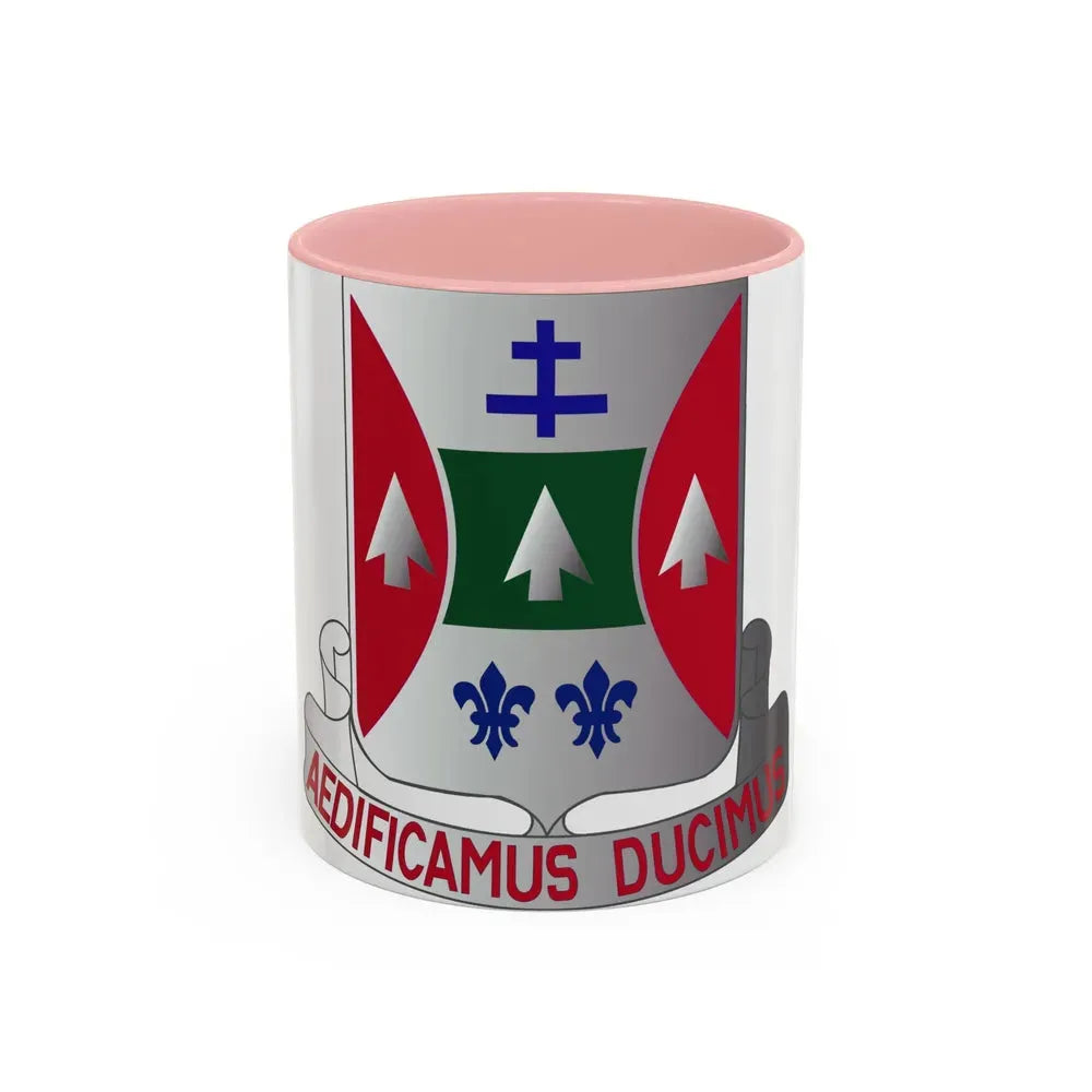 132 Engineer Battalion (U.S. Army) Accent Coffee Mug 11oz Pink - Go Mug Yourself