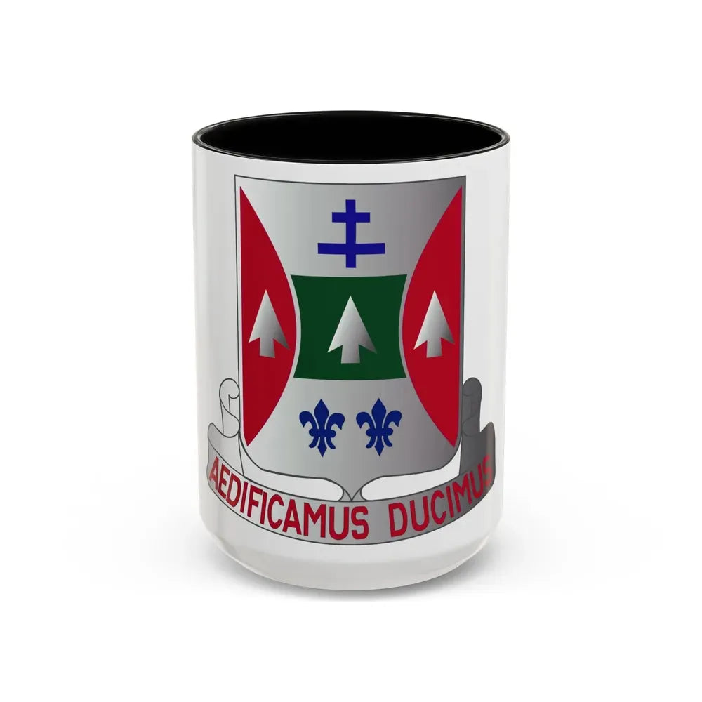 132 Engineer Battalion (U.S. Army) Accent Coffee Mug 15oz Black - Go Mug Yourself