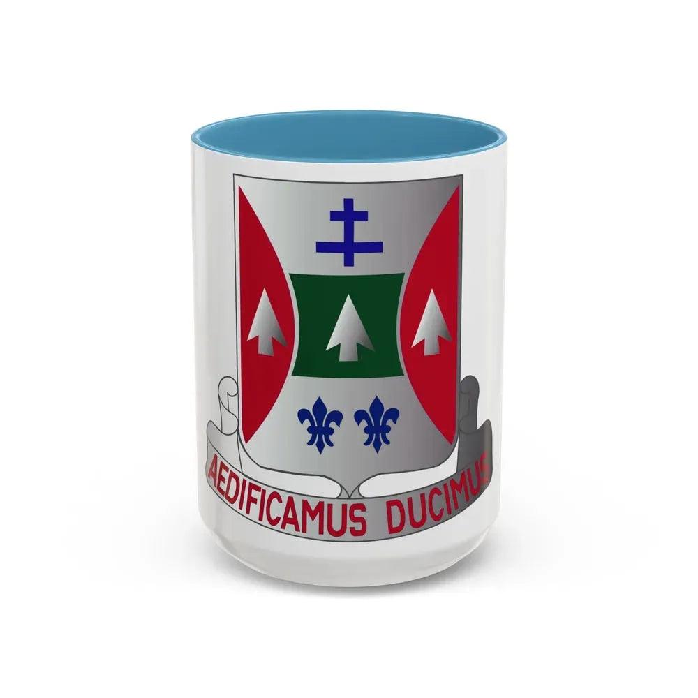 132 Engineer Battalion (U.S. Army) Accent Coffee Mug 15oz Light Blue - Go Mug Yourself
