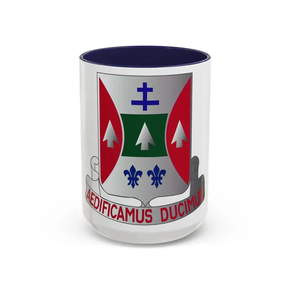 132 Engineer Battalion (U.S. Army) Accent Coffee Mug 15oz Navy - Go Mug Yourself