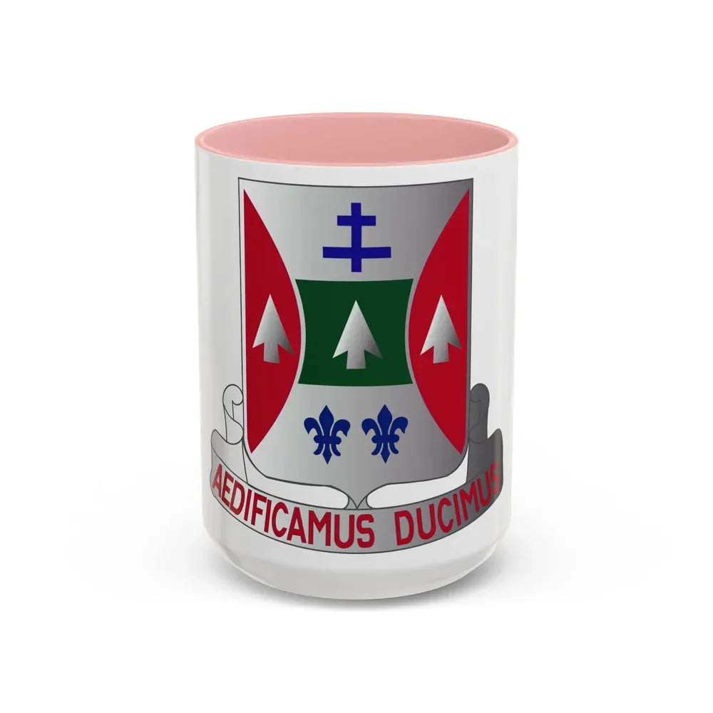 132 Engineer Battalion (U.S. Army) Accent Coffee Mug 15oz Pink - Go Mug Yourself