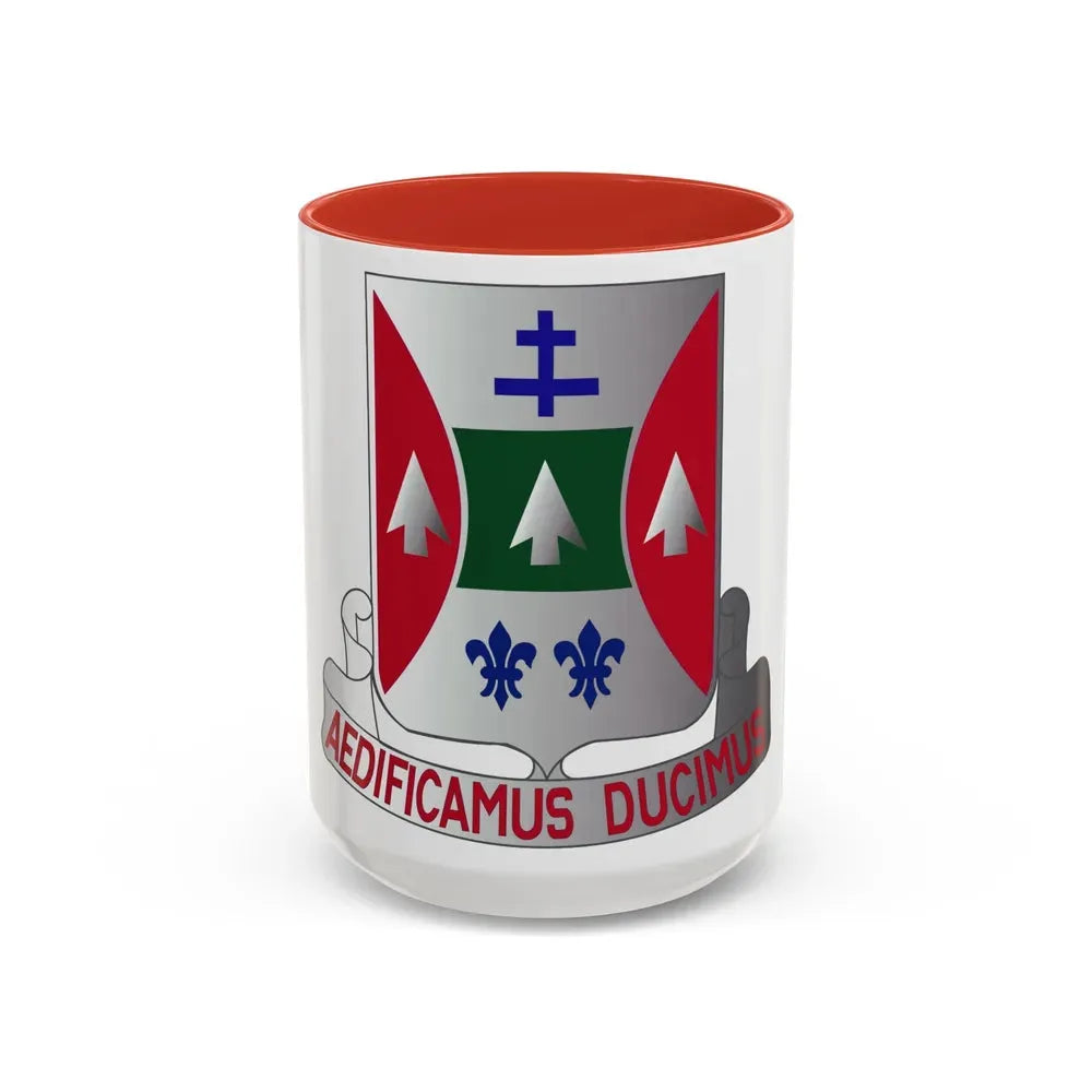 132 Engineer Battalion (U.S. Army) Accent Coffee Mug 15oz Red - Go Mug Yourself