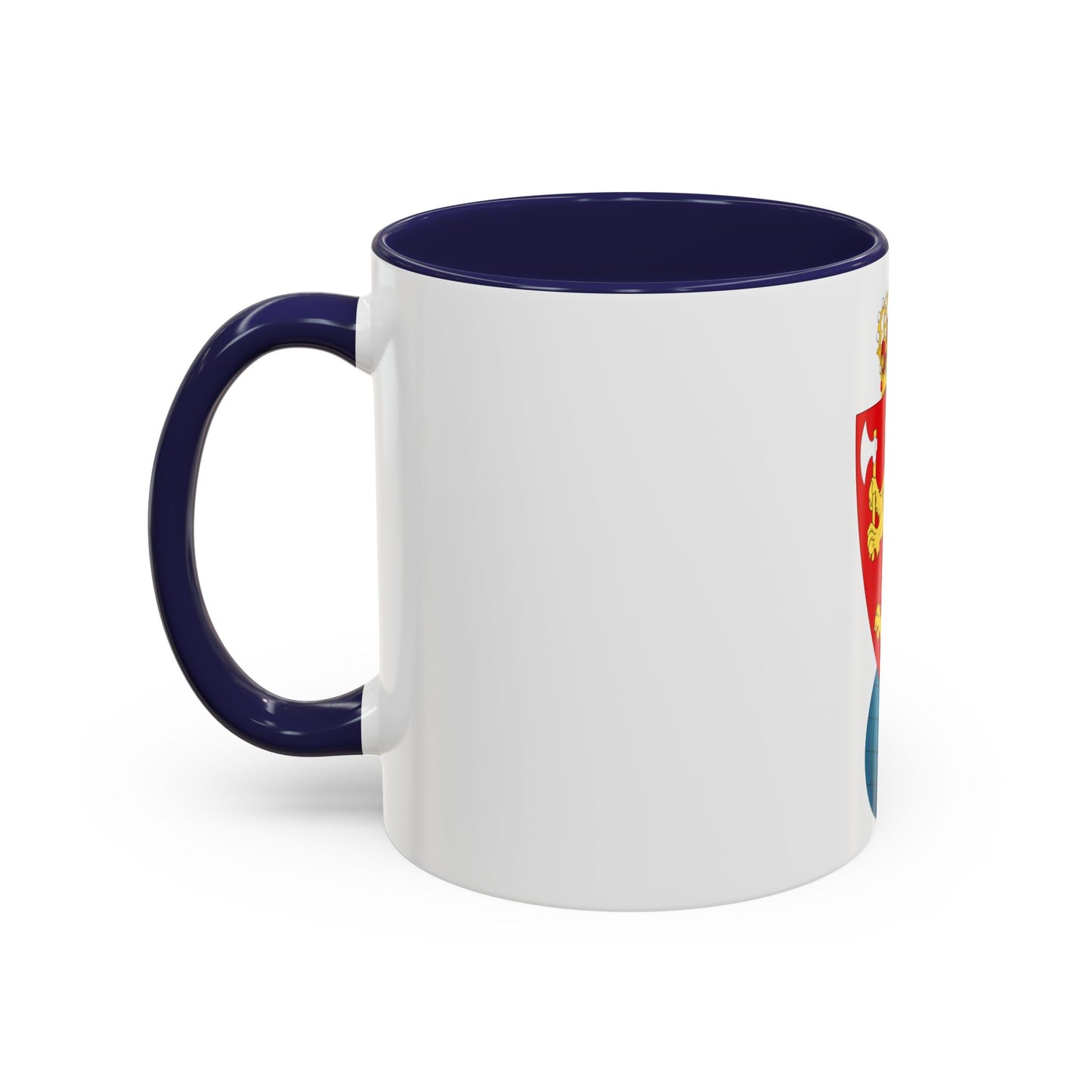 Coat of arms of the Geographical Survey of Norway - Accent Coffee Mug