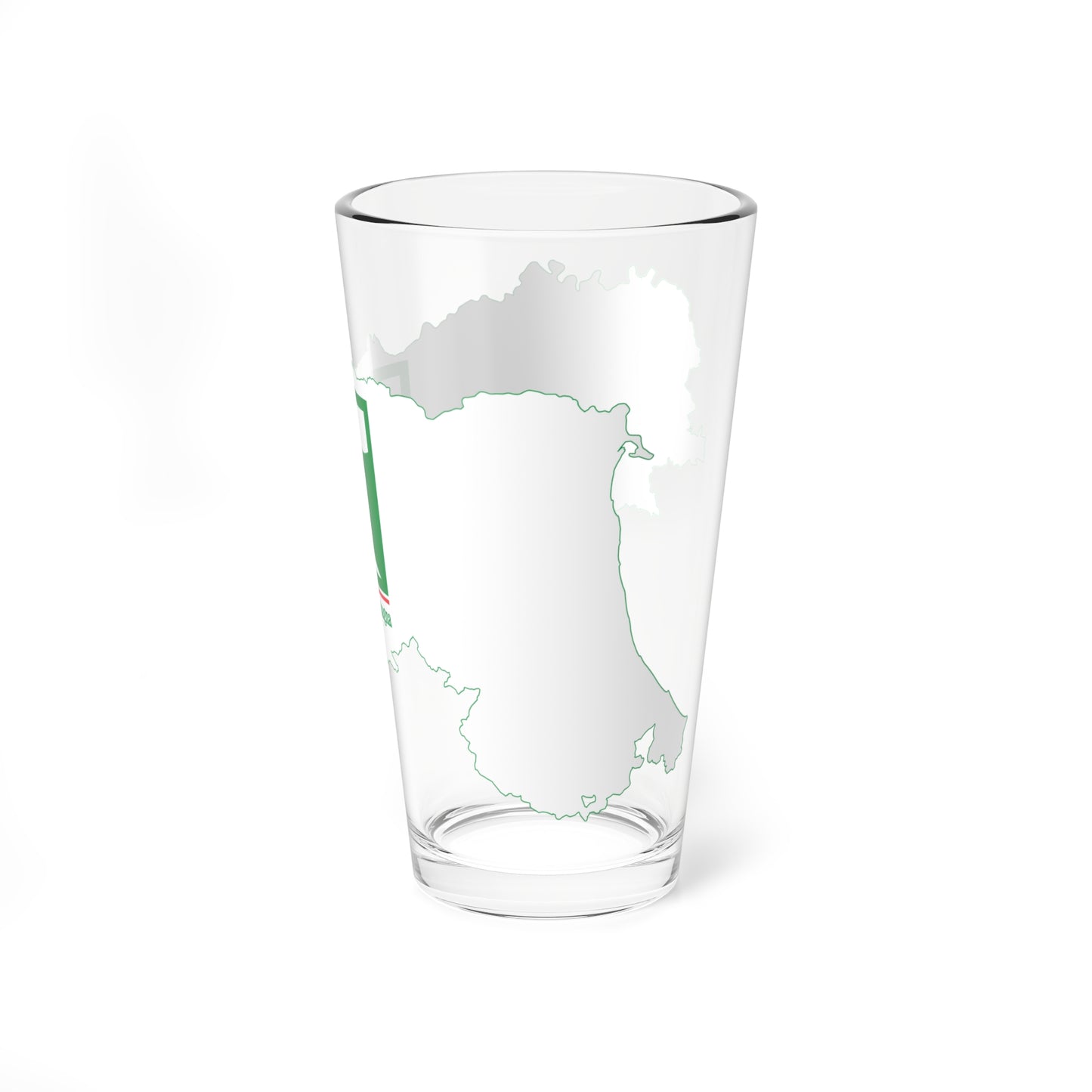 Flag map of Emilia-Romagna (Italy) Pint Glass 16oz