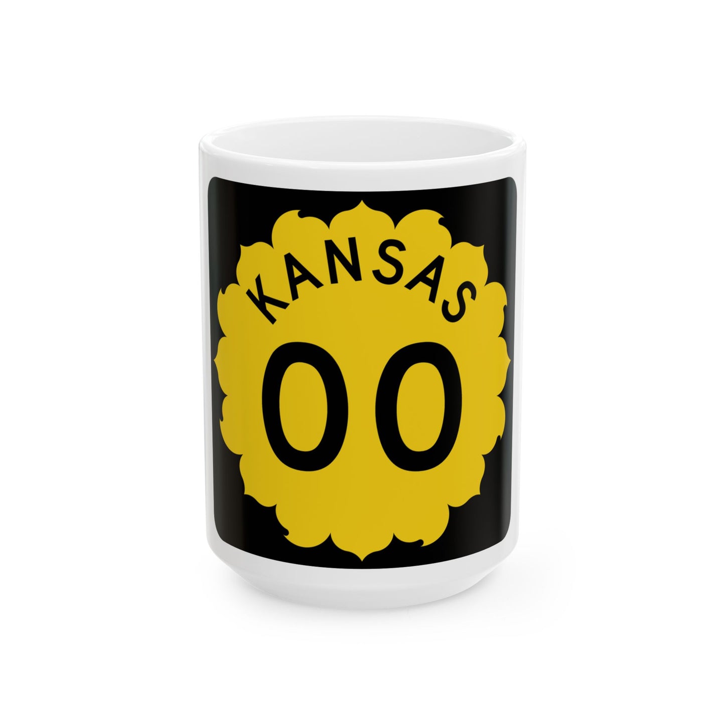 K-template 1962 (Kansas) (Road Sign) White Coffee Mug