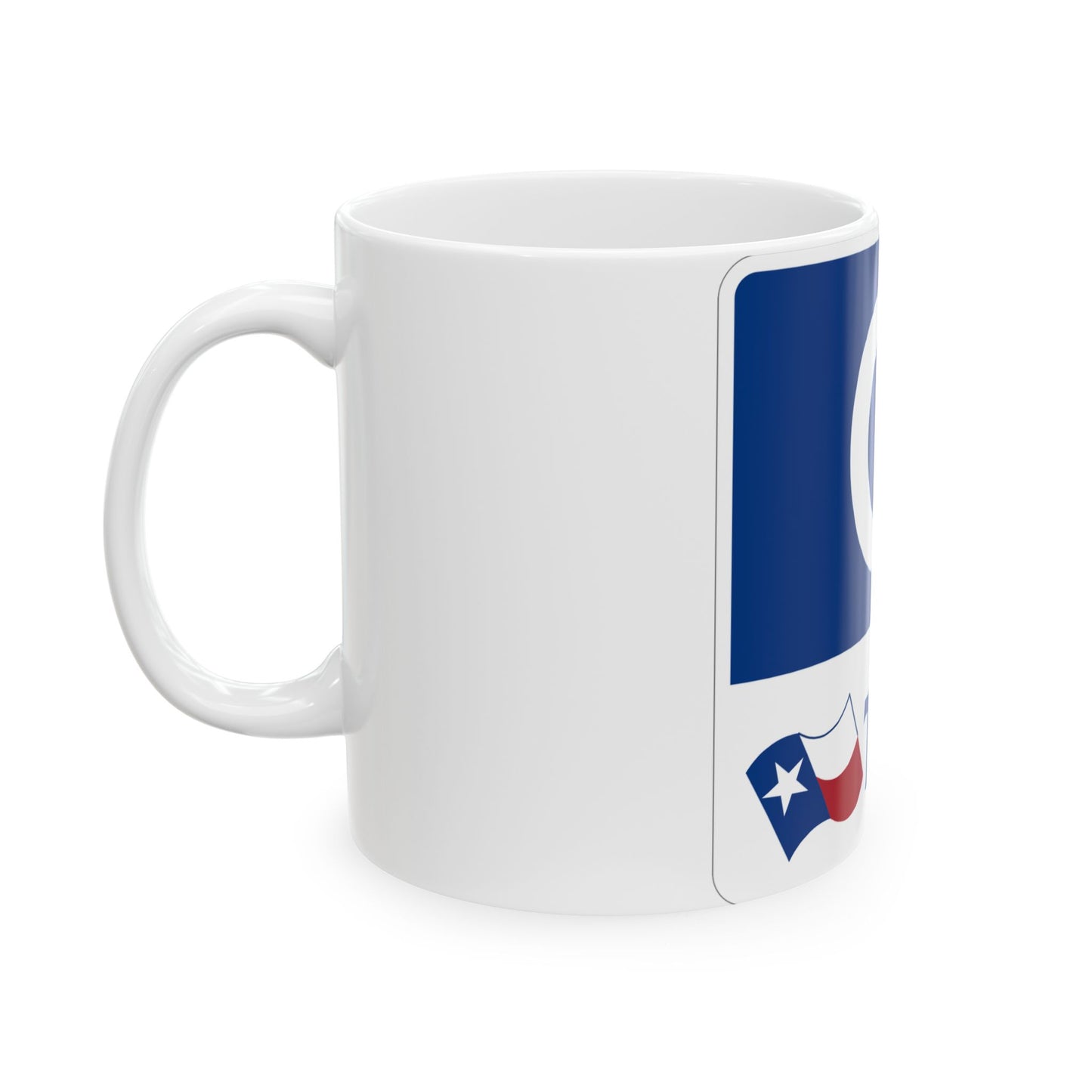 Toll Texas 0 new template (Texas) (Road Sign) White Coffee Mug