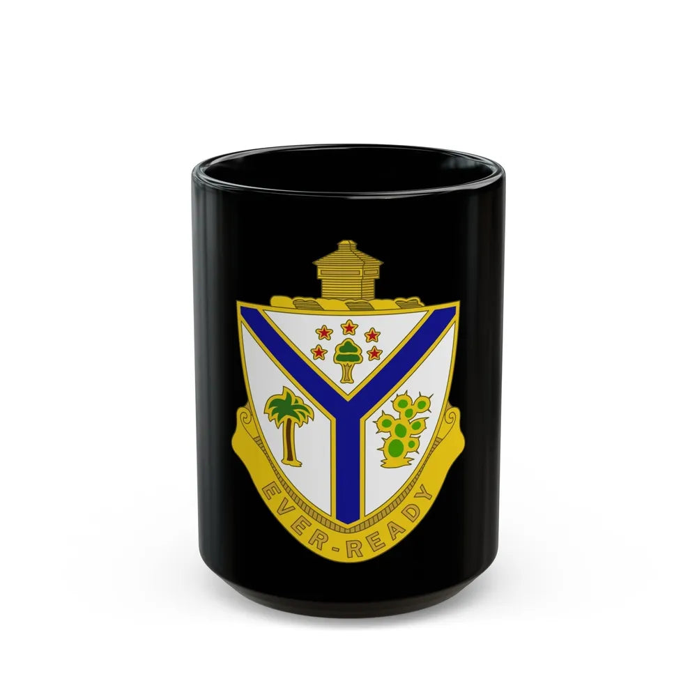 132nd Infantry Regiment (U.S. Army) Black Coffee Mug-15oz-Go Mug Yourself