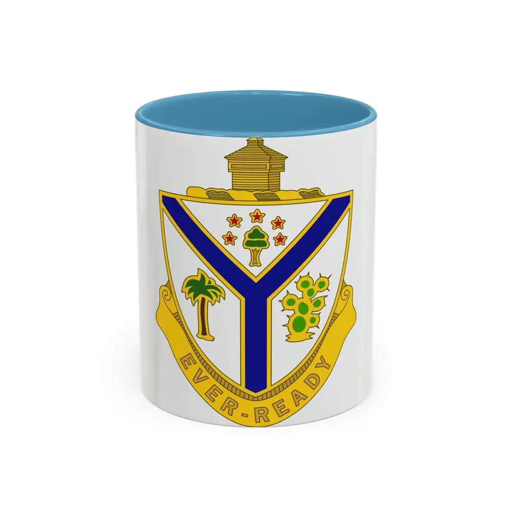 132nd Infantry Regiment (U.S. Army) Accent Coffee Mug 11oz Light Blue - Go Mug Yourself