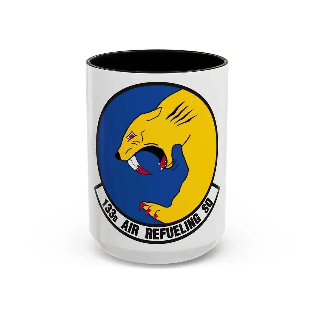133 Air Refueling Squadron (U.S. Air Force) Accent Coffee Mug 15oz Black - Go Mug Yourself