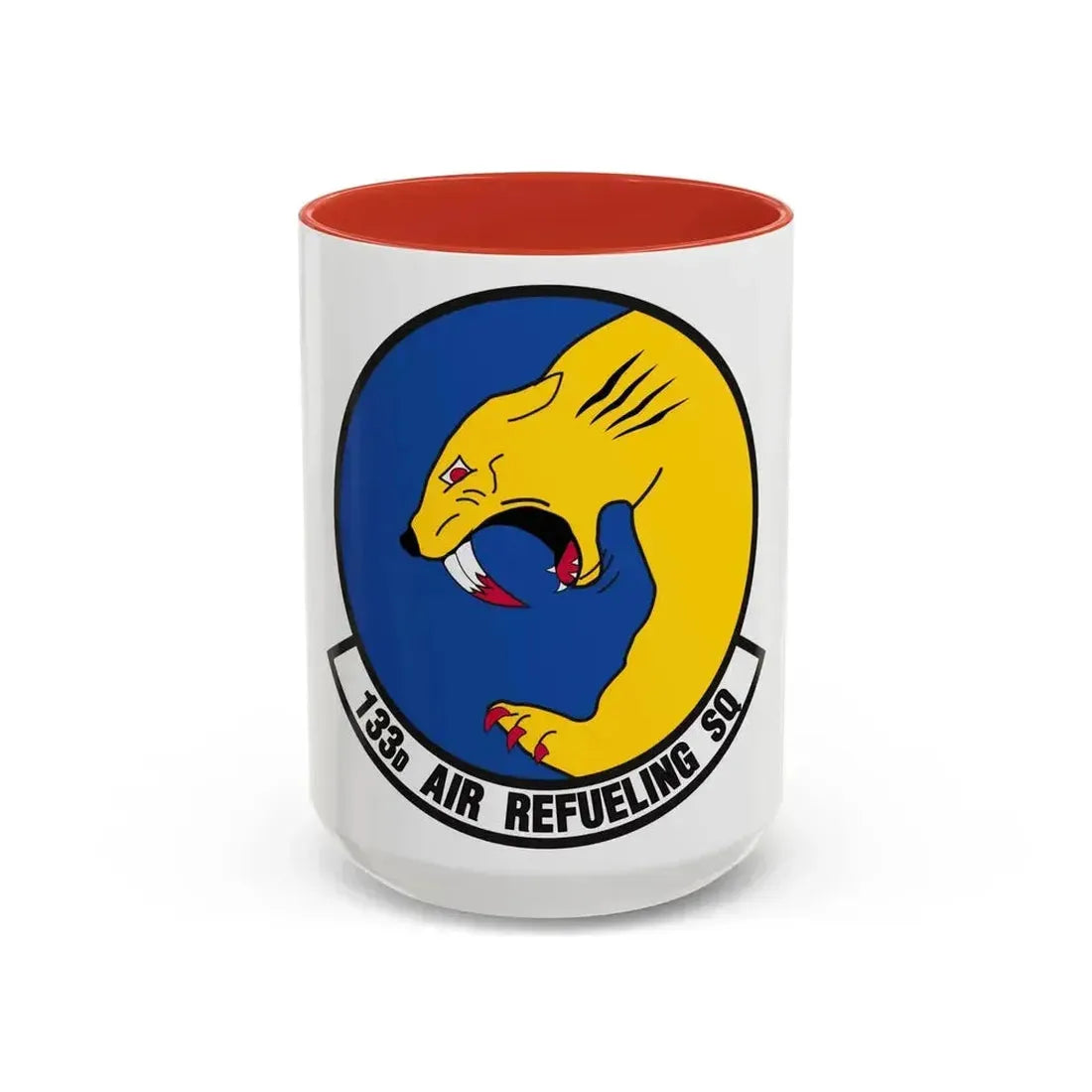 133 Air Refueling Squadron (U.S. Air Force) Accent Coffee Mug 15oz Red - Go Mug Yourself
