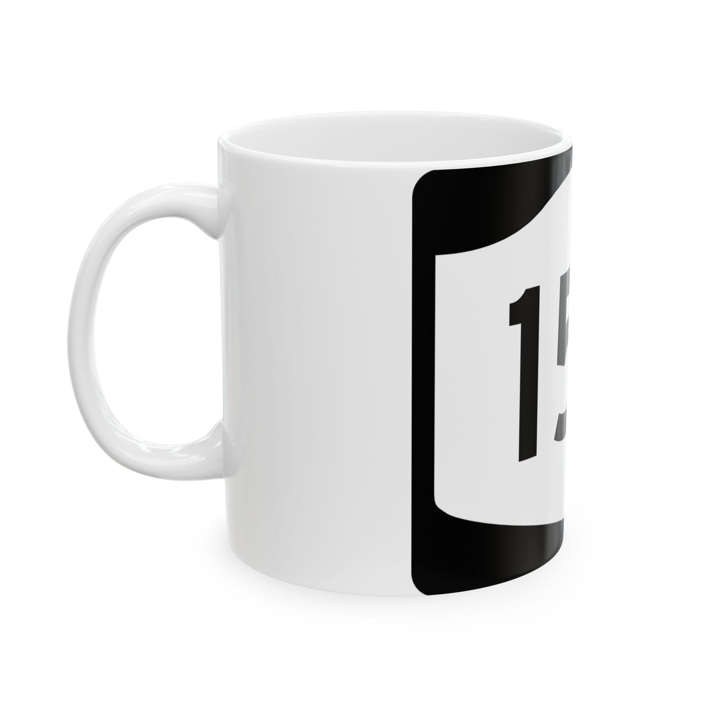 NY-15A (New York) (Road Sign) White Coffee Mug