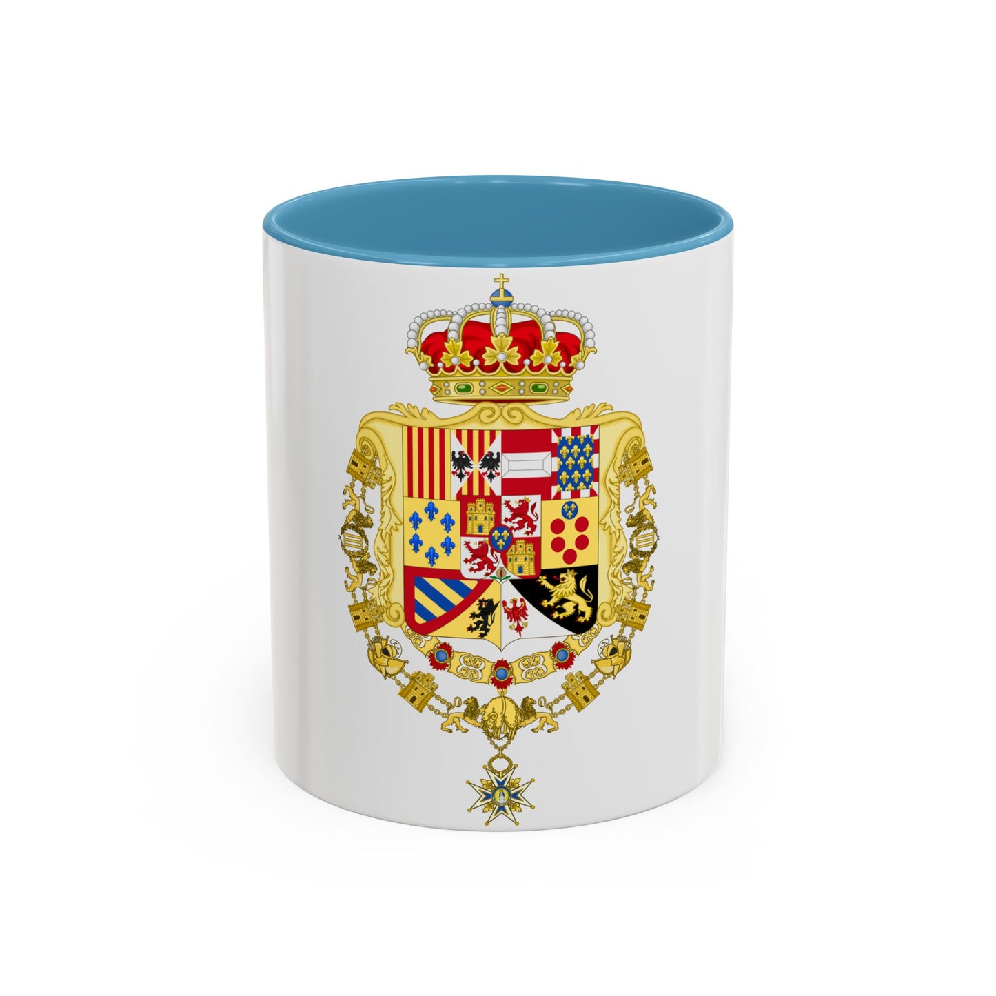 Royal Greater Coat of Arms of Spain (1761-1868 and 1874-1931) - Accent Coffee Mug