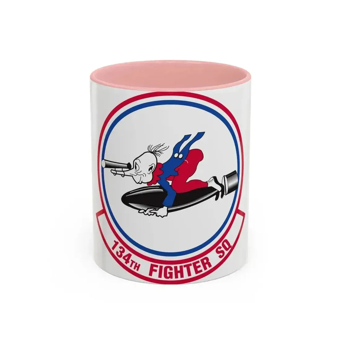 134 Fighter Squadron (U.S. Air Force) Accent Coffee Mug 11oz Pink - Go Mug Yourself