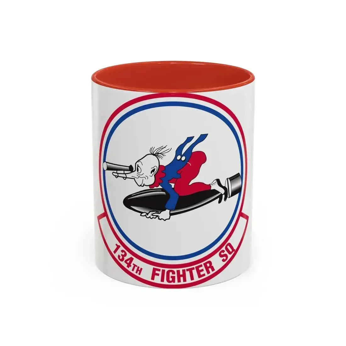 134 Fighter Squadron (U.S. Air Force) Accent Coffee Mug 11oz Red - Go Mug Yourself