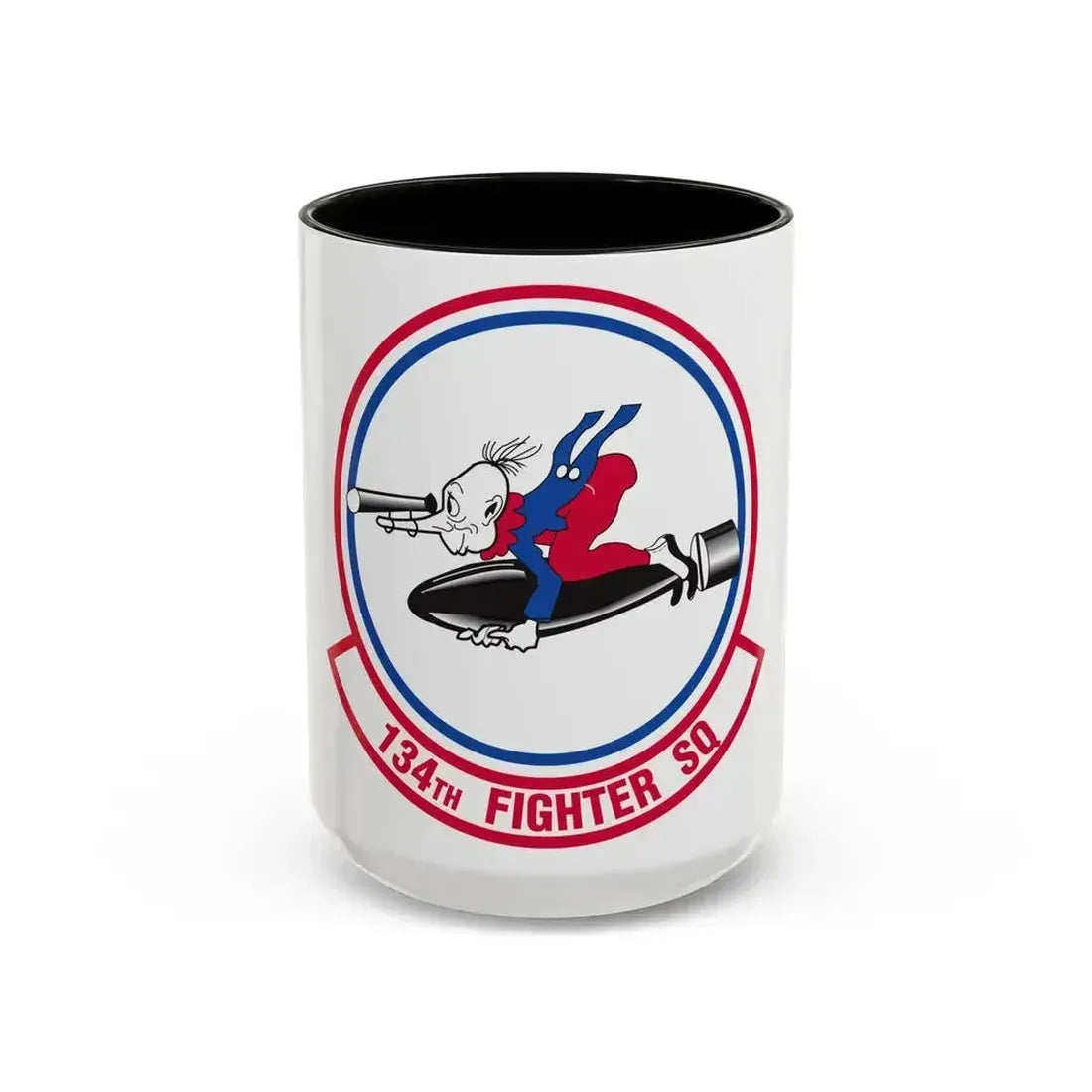134 Fighter Squadron (U.S. Air Force) Accent Coffee Mug 15oz Black - Go Mug Yourself