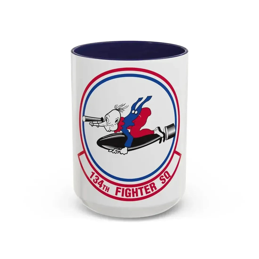 134 Fighter Squadron (U.S. Air Force) Accent Coffee Mug 15oz Navy - Go Mug Yourself